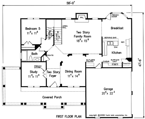 HYDE PARK House Floor Plan | Frank Betz Associates