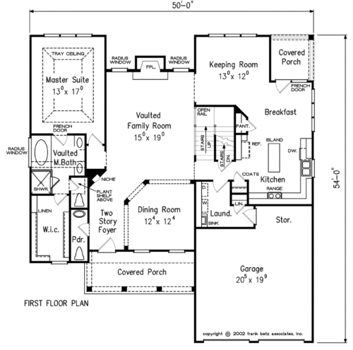 THOMASVILLE House Floor Plan | Frank Betz Associates