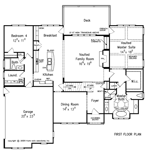 HERITAGE POINTE House Floor Plan | Frank Betz Associates