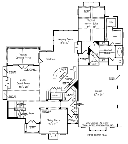 MILL CREEK House Floor Plan | Frank Betz Associates