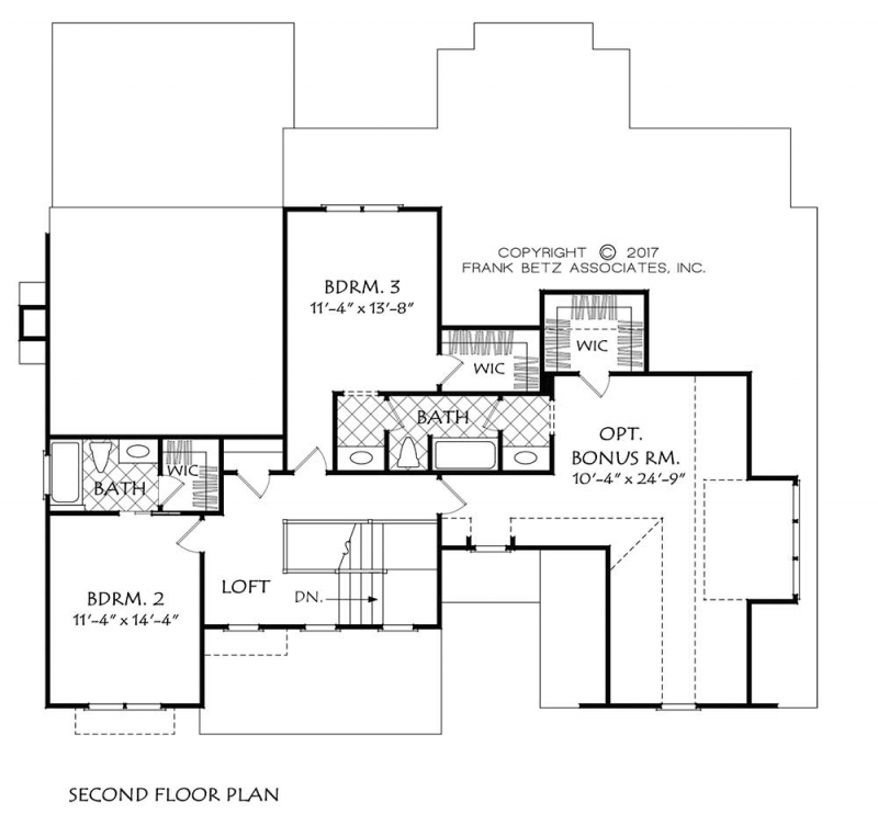 HOLSTON FARM CLASSIC House Floor Plan | Frank Betz Associates