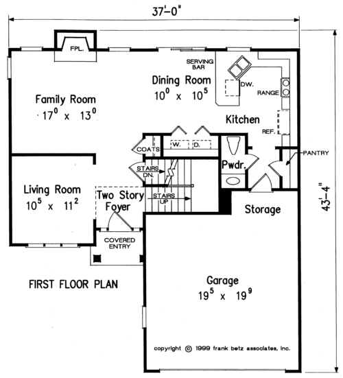 GARMON House Floor Plan | Frank Betz Associates