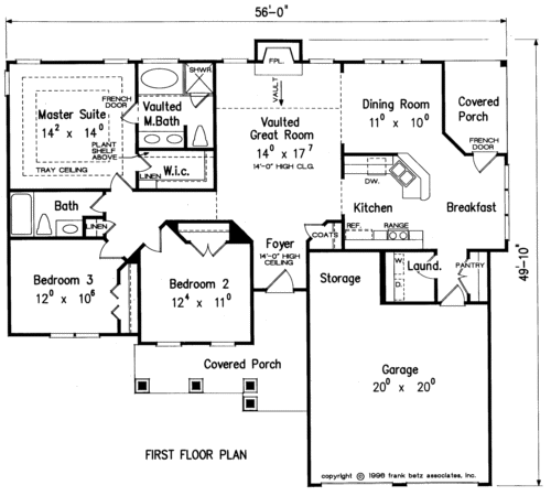 JORDAN House Floor Plan | Frank Betz Associates