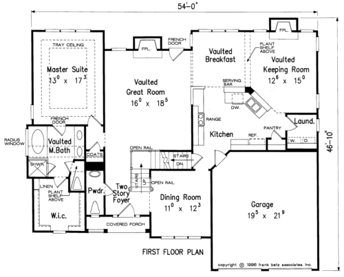 MALLORY House Floor Plan | Frank Betz Associates