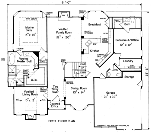 RATHMORE House Floor Plan | Frank Betz Associates