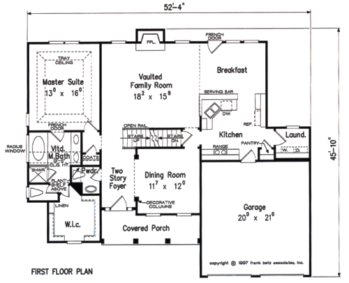 WILLOW House Floor Plan | Frank Betz Associates