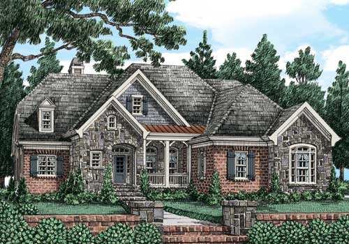 Ivy Jeane Cottage C House Floor Plan, Small Rock House Plans